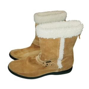 Stuart Weitzman Suede Buckle Boots 9 M